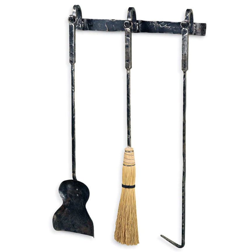 Studio Wall Mounted Fire Tool Set-Iron Accents