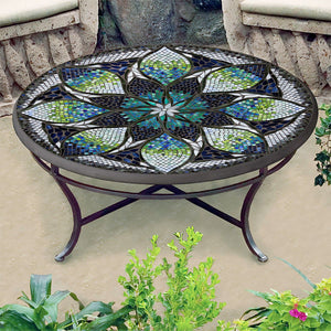 Belcarra Mosaic Coffee Table-Iron Accents