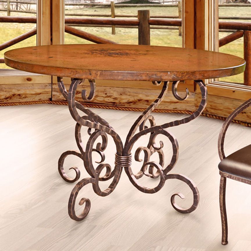 Iron Dining Tables & Bases - Fine Crafted Wrought Iron Dining Room ...
