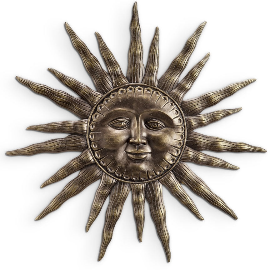 Radiant Sun Wall Plaque-Iron Accents