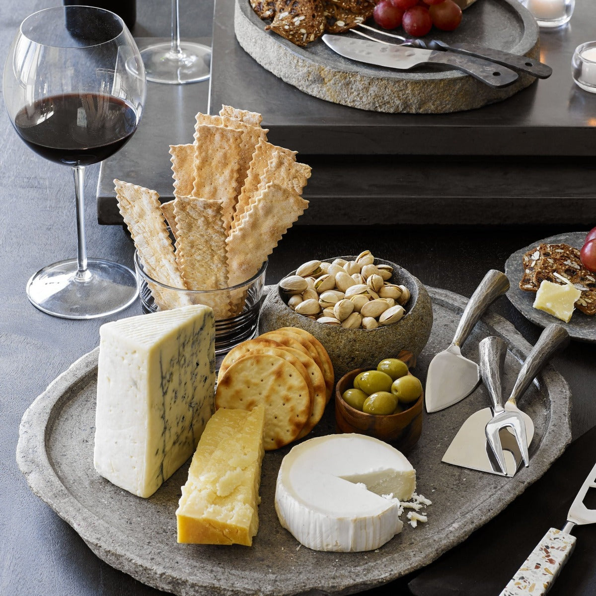 Stone Handle Cheese Knifes