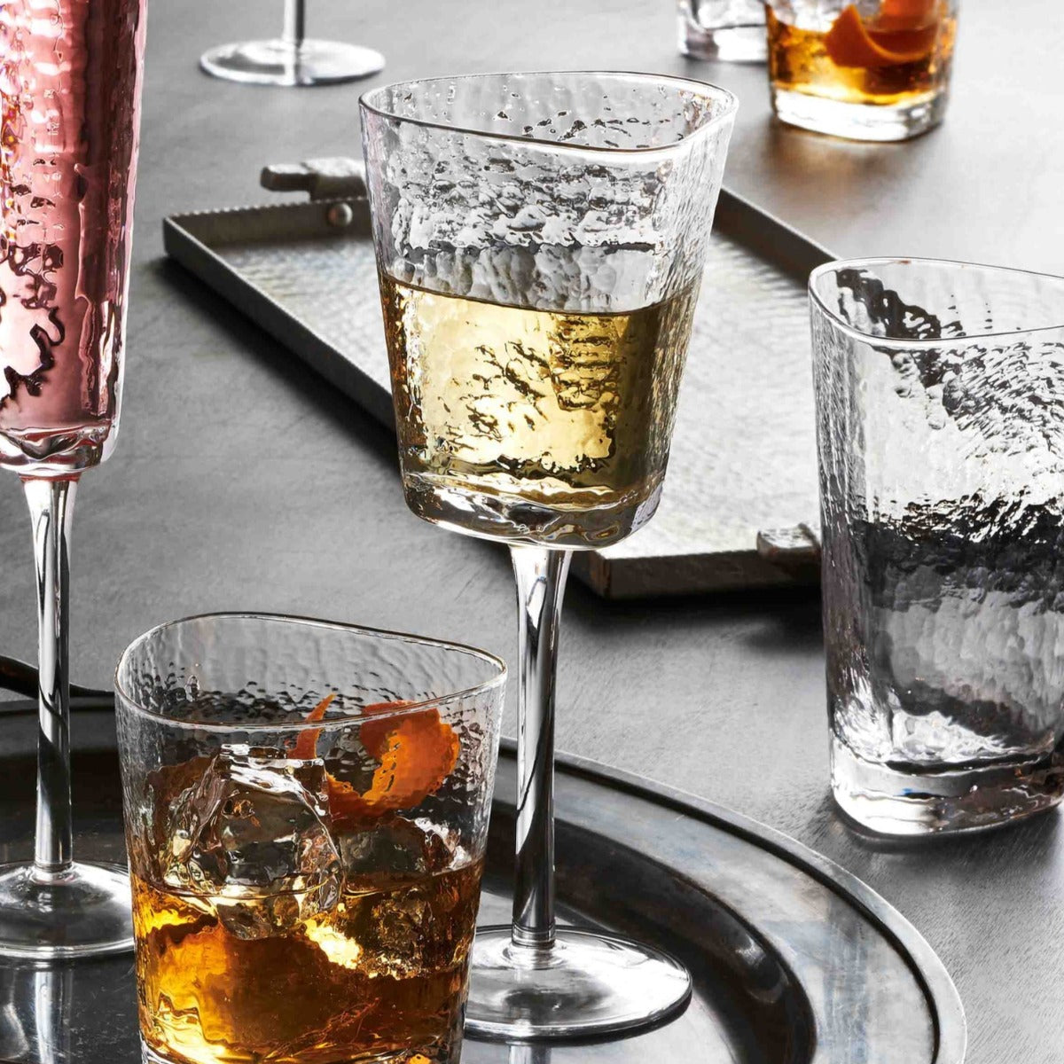 Texture Wine Glass (Set-4)