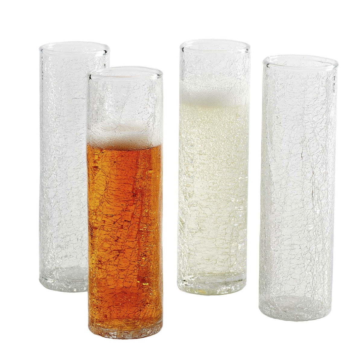 Crackle Champagne Flute (Set-4)