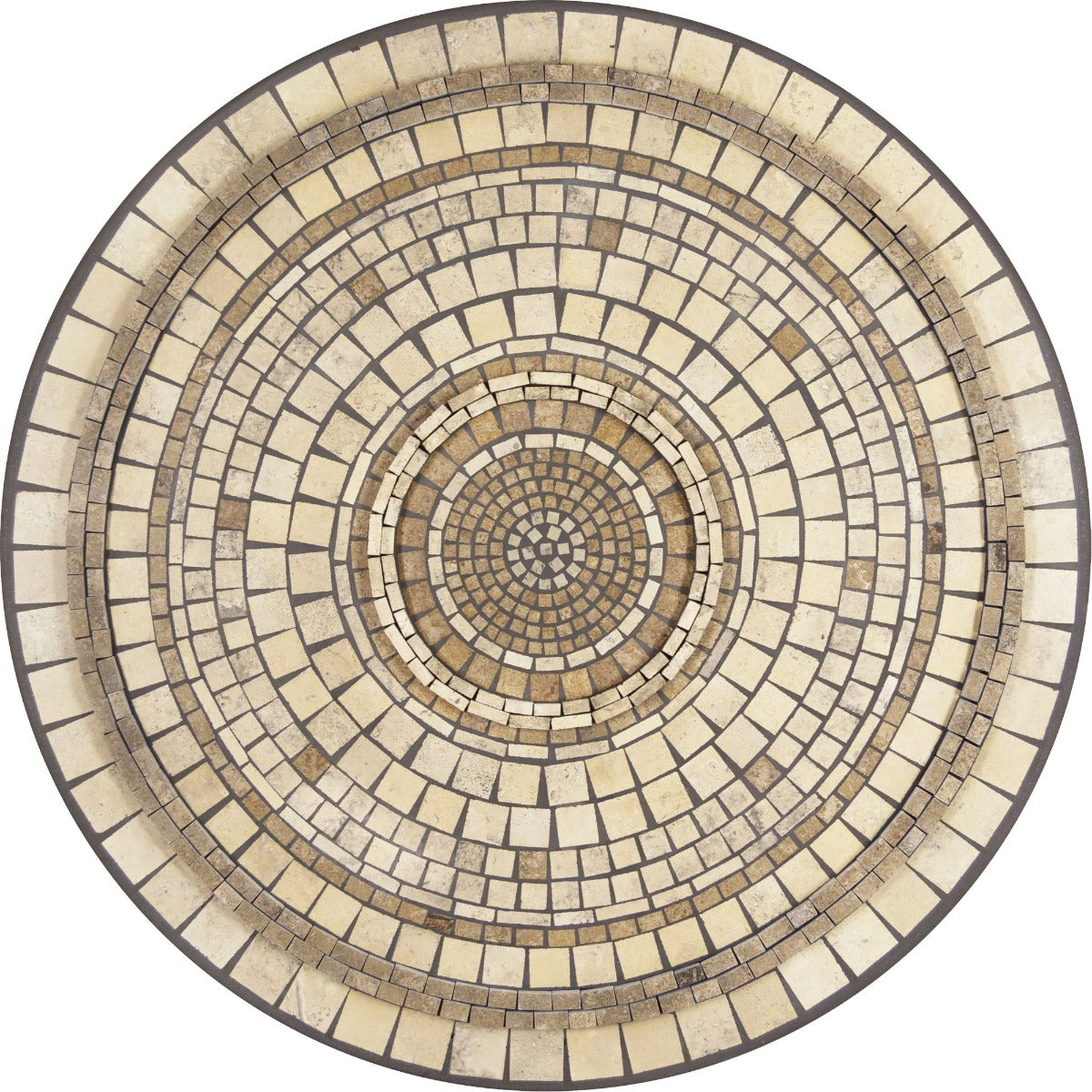 Marble Stone Mosaic Table Tops-Iron Accents