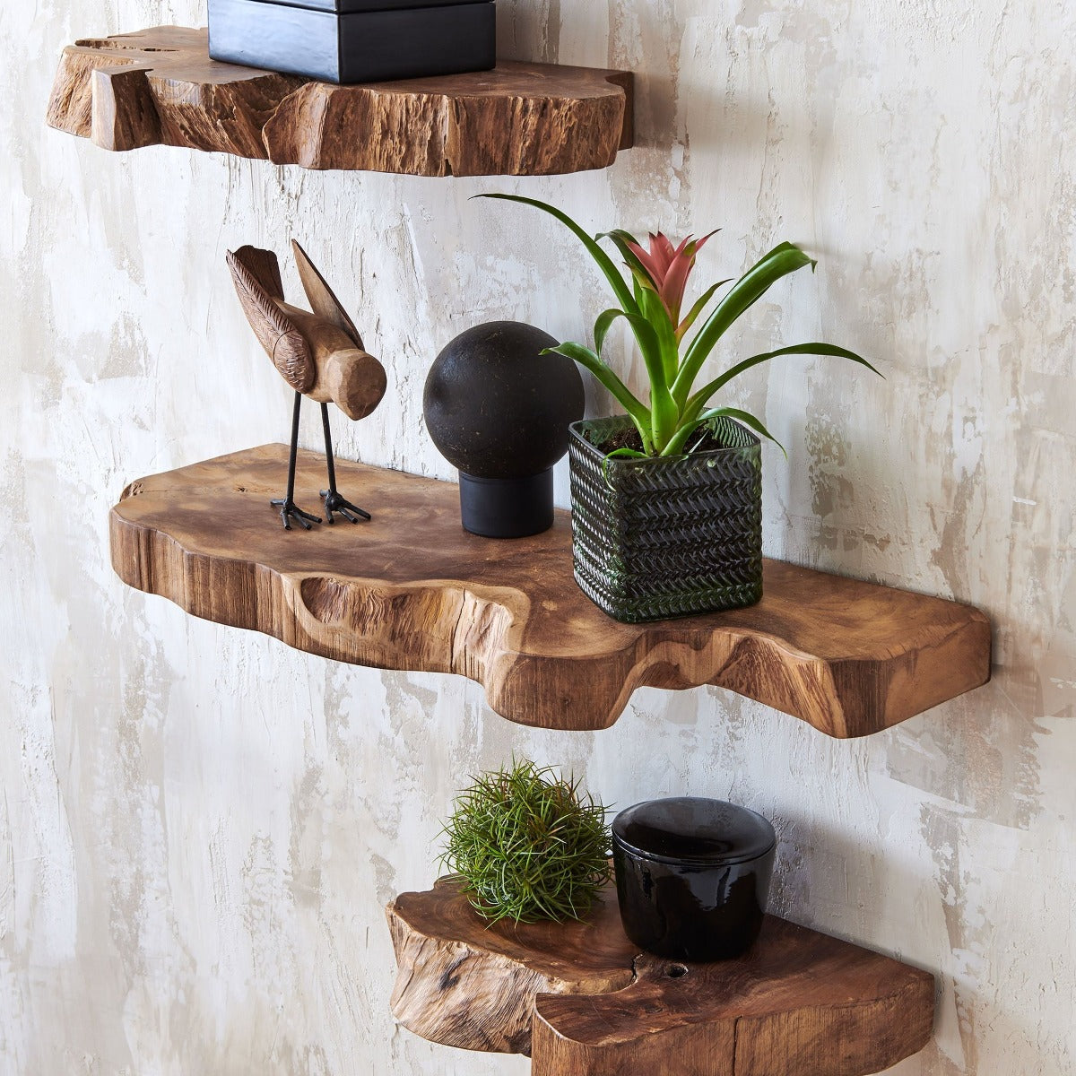 Floating Live Edge Shelves