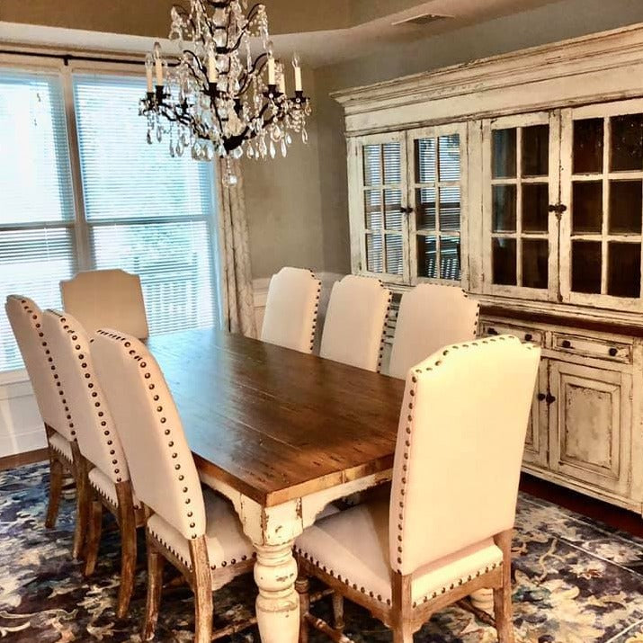 Stafford Custom Farm Table-Iron Accents