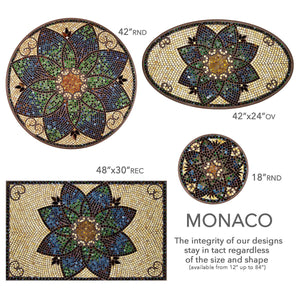 Monaco Mosaic Table Tops-Iron Accents