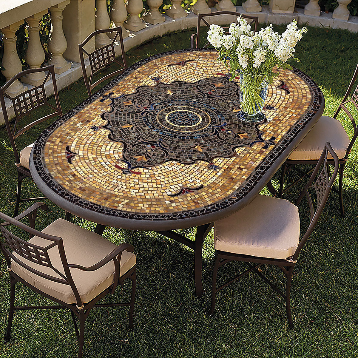 Coffee Table Tiled Top Outdoor Table Hampton Bay Belleville Tile