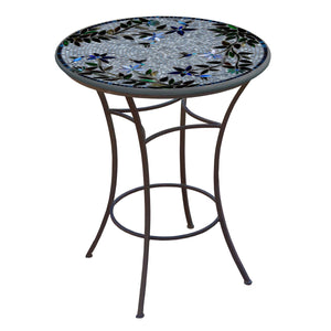 Royal Hummingbird Mosaic High Dining Table-Iron Accents