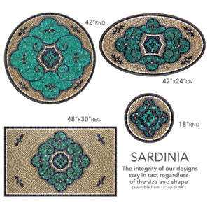 Sardinia Mosaic Table Tops-Iron Accents