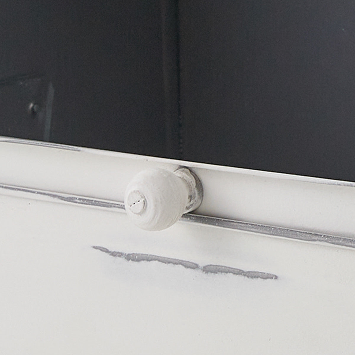 Whitewash Metal Bread Box