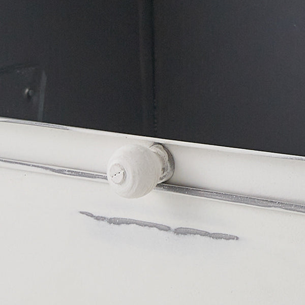 Whitewash Metal Bread Box - Iron Accents