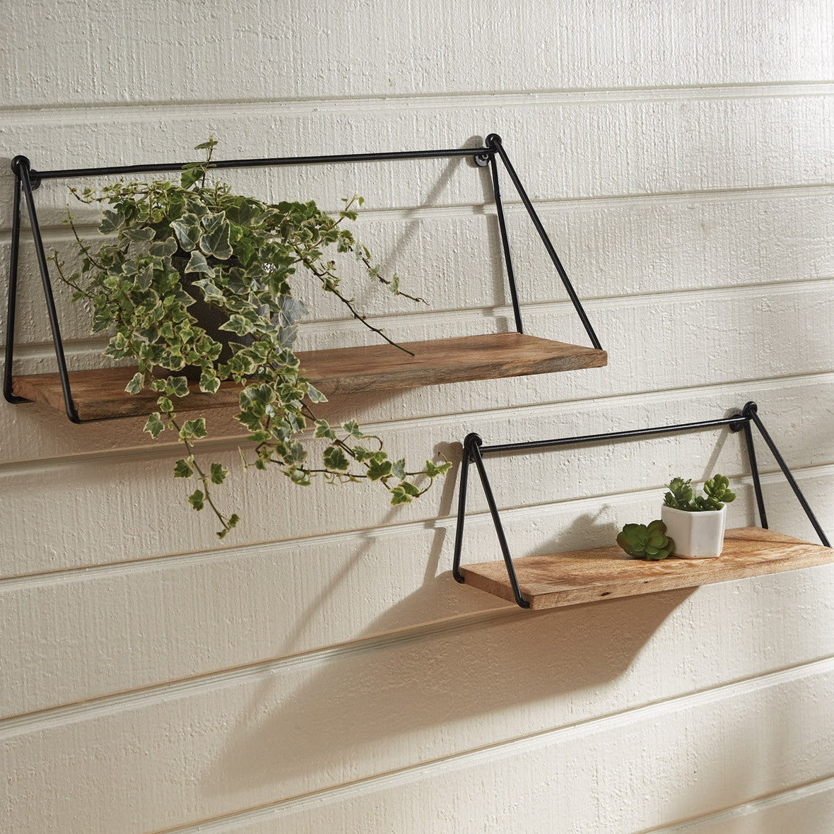 Iron & Wood Wall Shelves