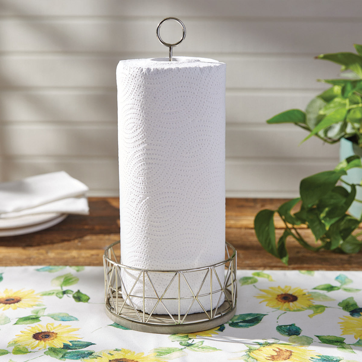 Vintage Paper Towel Holder - Iron Accents