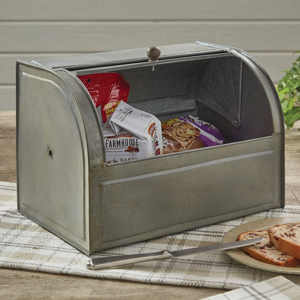 Vintage Style Metal Bread Box (Imperfect) - Iron Accents