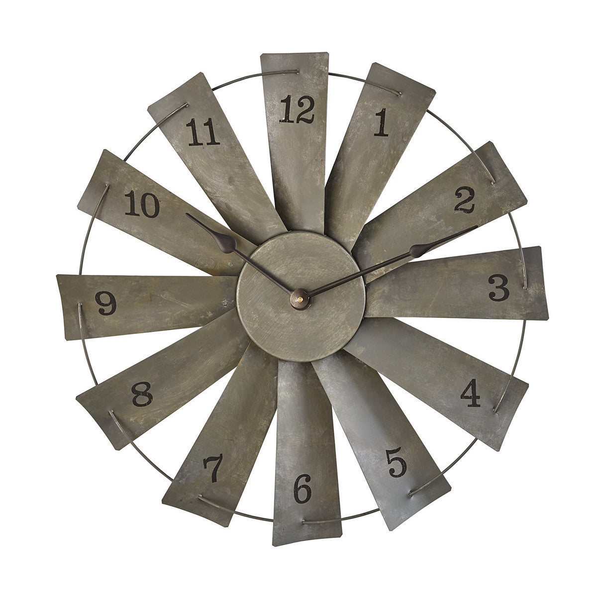 Rustic Windmill Wall Clock