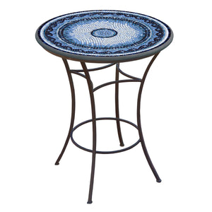 Navagio Mosaic High Dining Table-Iron Accents