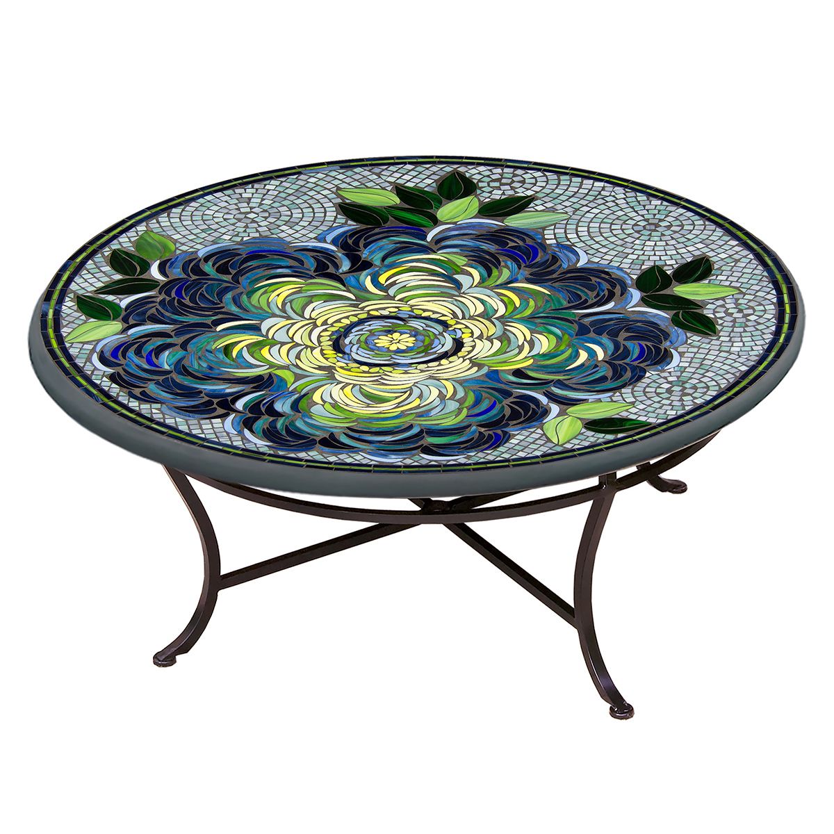Giovella Mosaic Coffee Table-Iron Accents
