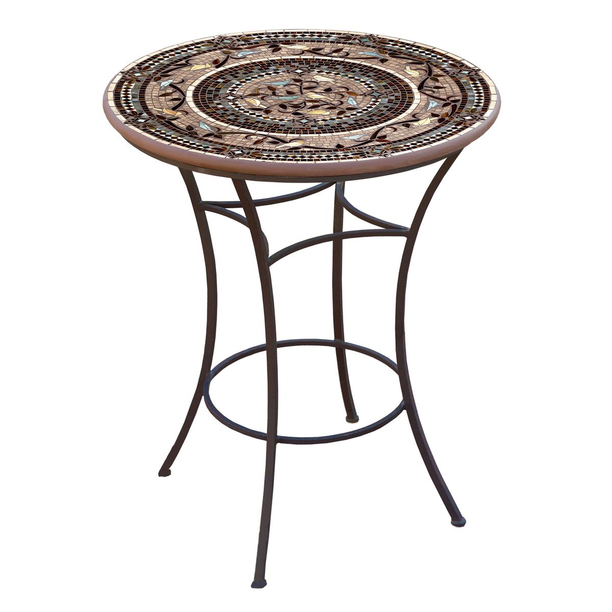 Provence Mosaic High Dining Table-Iron Accents