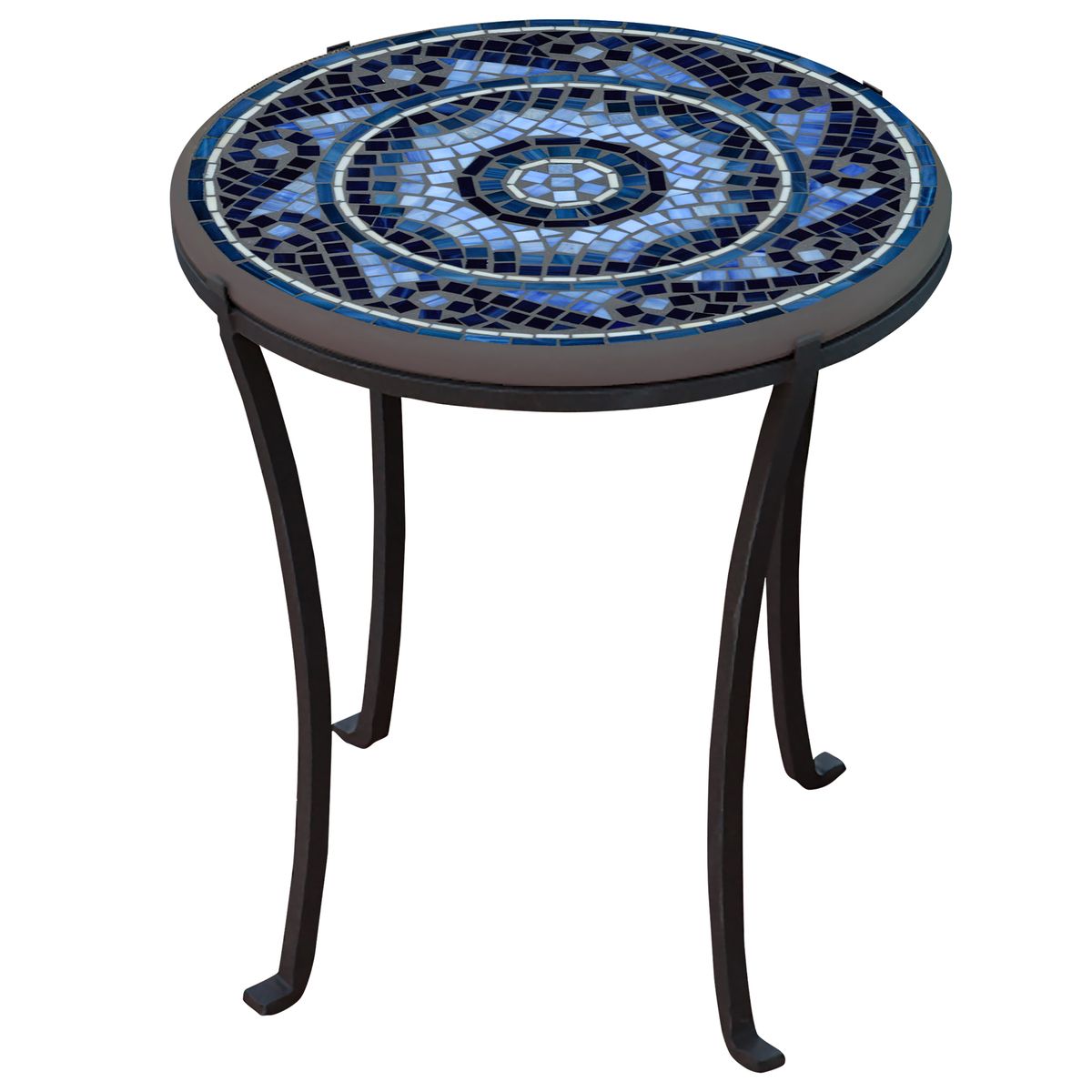 Navagio Mosaic Chaise Table-Iron Accents