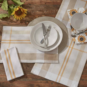 Sunflower Plaid Table Linens