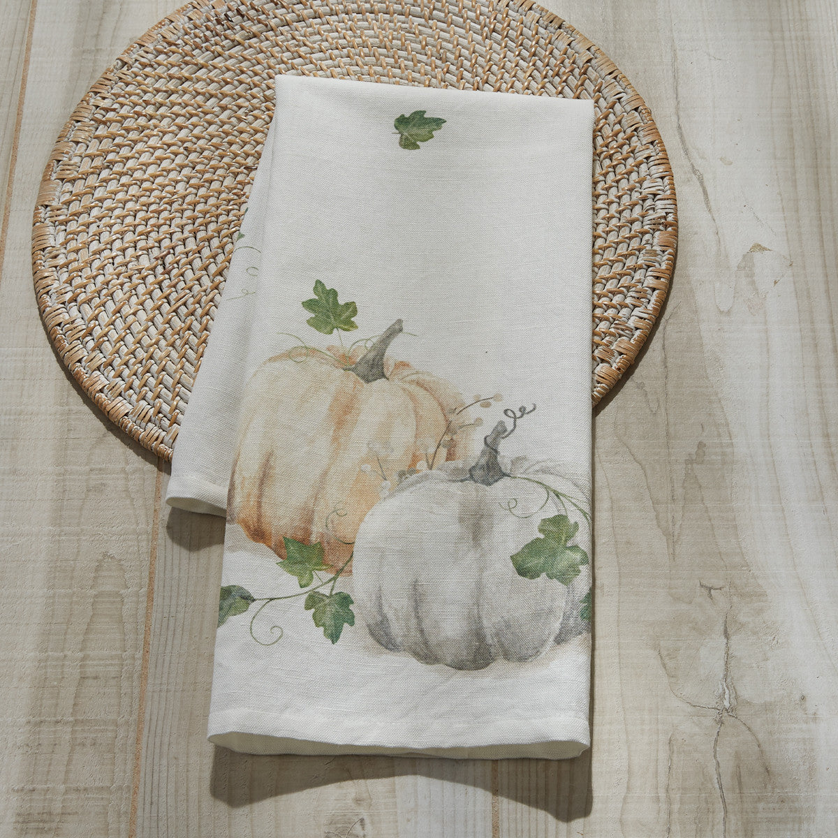Watercolor Pumpkin Towel