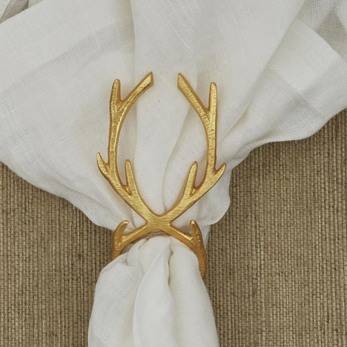 Gold Antler Napkin Rings