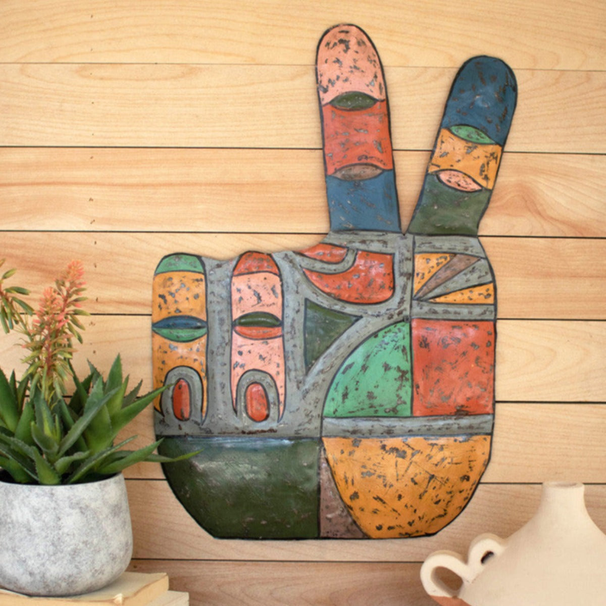 Peace Sign Reclaimed Plaque