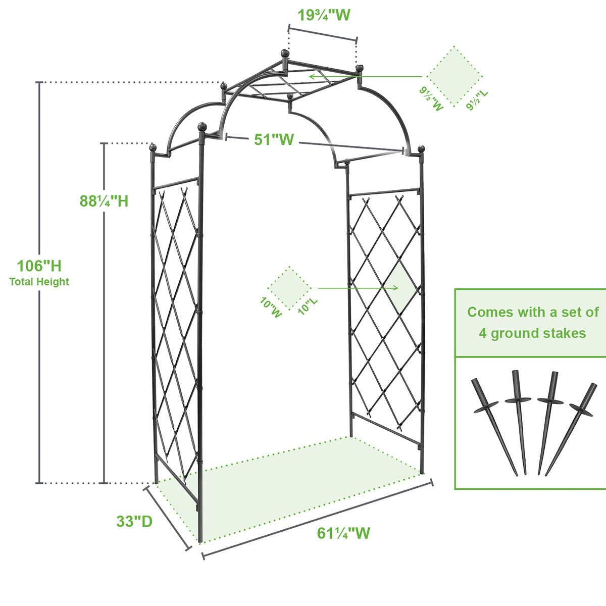 Diamond Tunnel Arbor