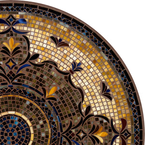 Almirante Mosaic Table Tops-Iron Accents