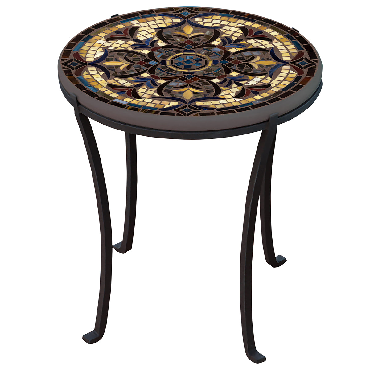 Almirante Mosaic Chaise Table-Iron Accents