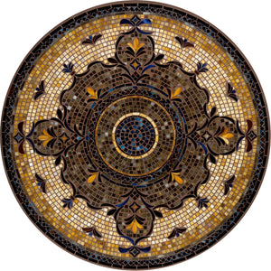 Almirante Mosaic Table Tops-Iron Accents