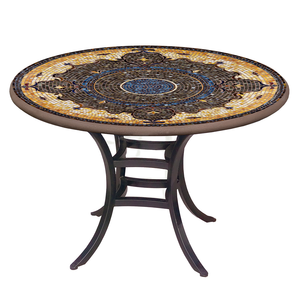 Almirante Mosaic Patio Table-Iron Accents