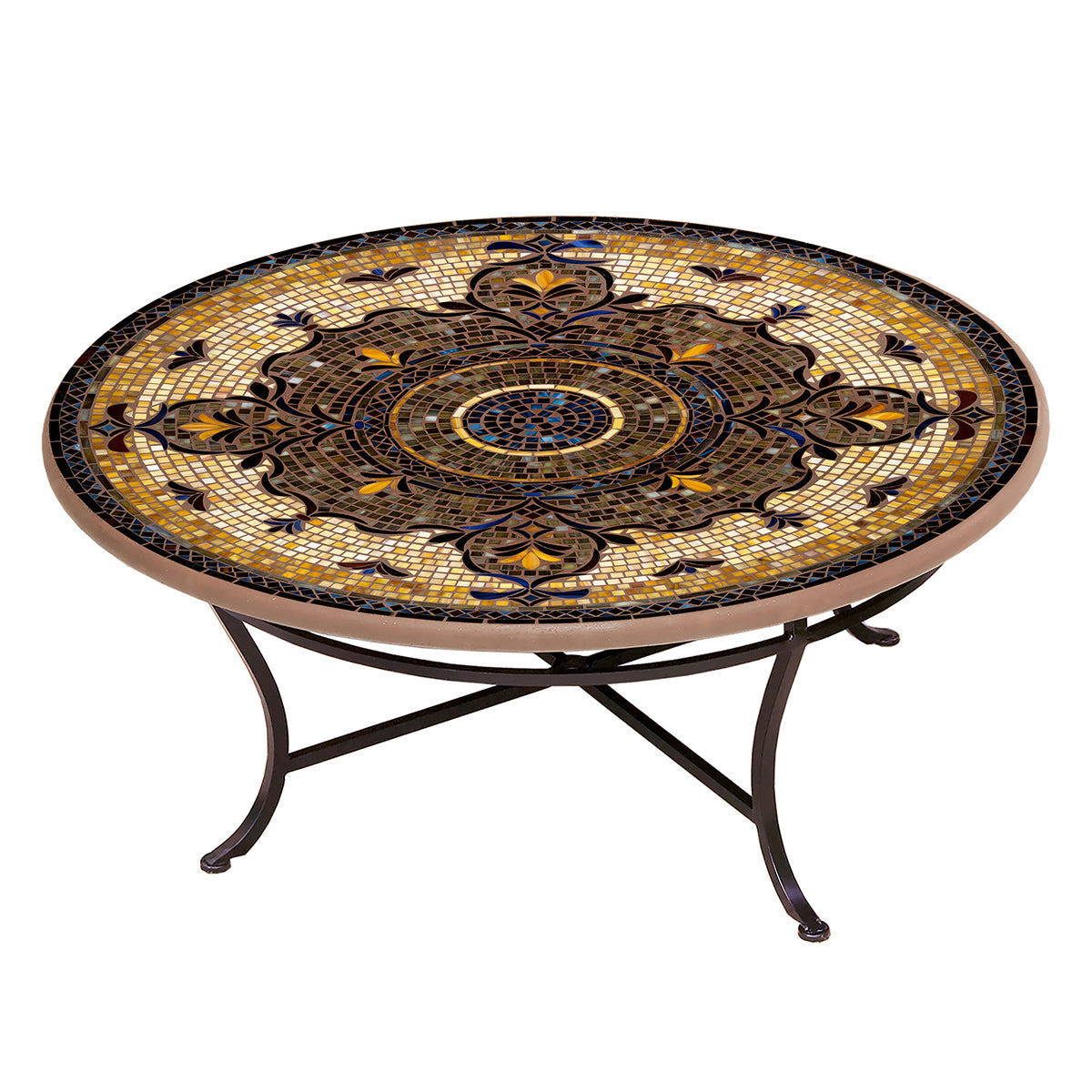 Almirante Mosaic Coffee Table-Iron Accents