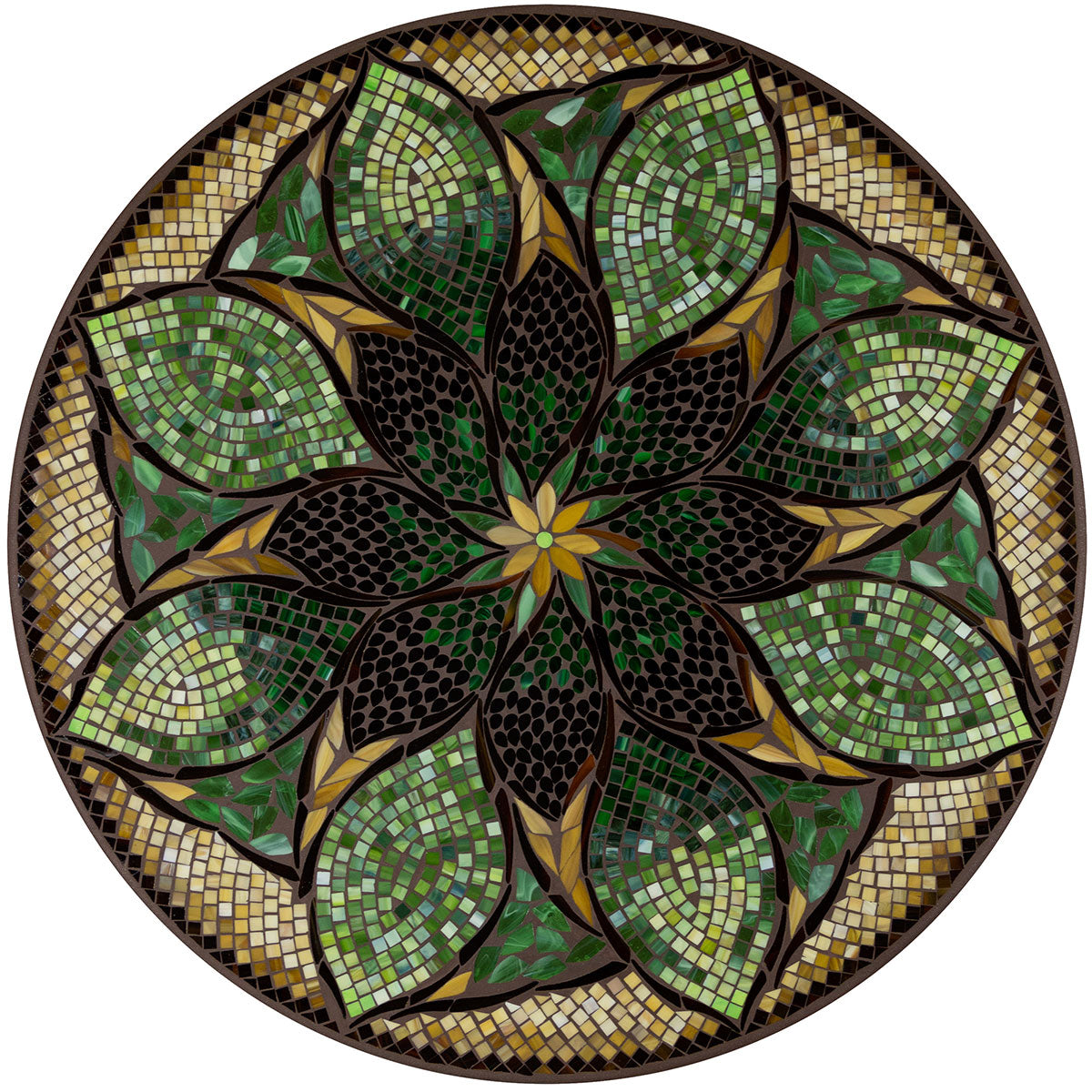 Arenal Mosaic Oval Bistro-Iron Accents