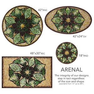 Arenal Mosaic Oval Bistro-Iron Accents