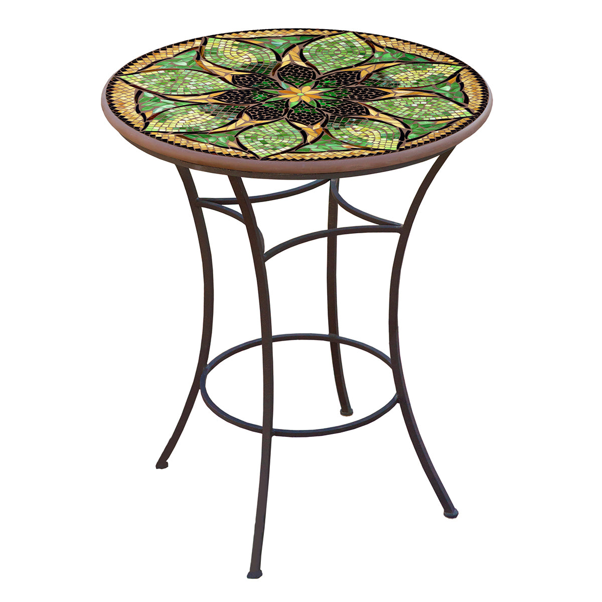 Arenal Mosaic High Dining Table-Iron Accents
