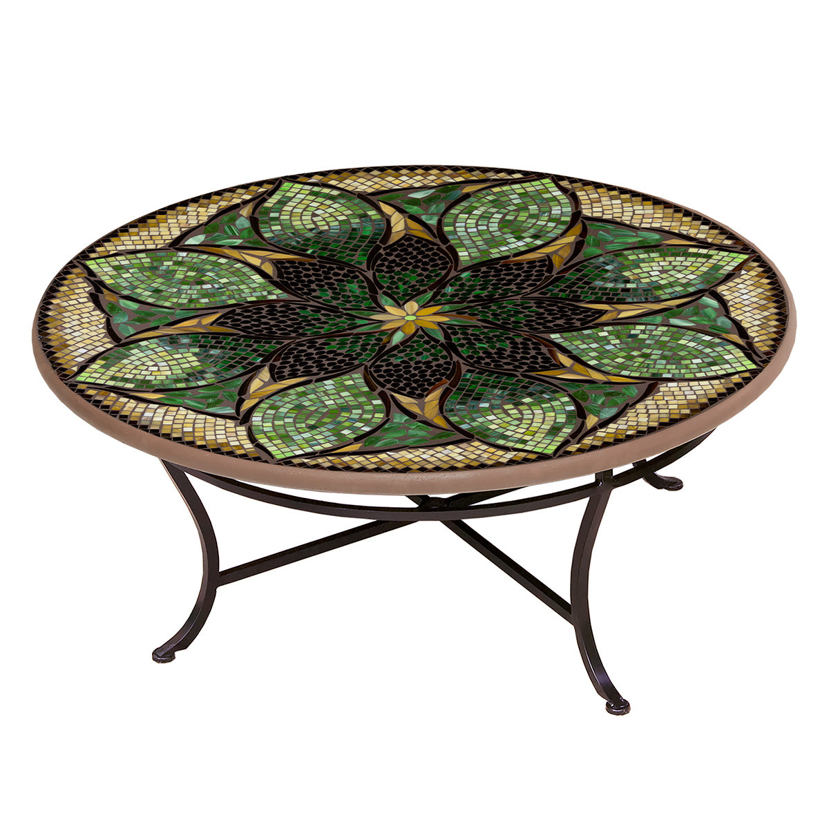 Arenal Mosaic Coffee Table-Iron Accents
