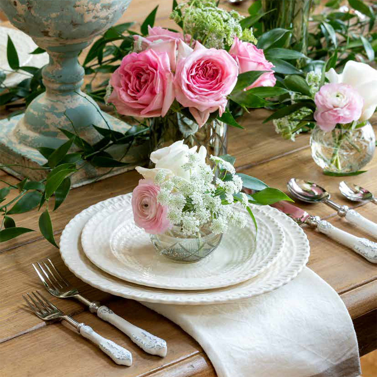 Basketweave Dessert Plate-Iron Accents