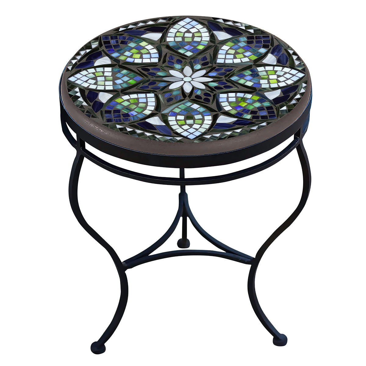 Belcarra Mosaic Side Table-Iron Accents