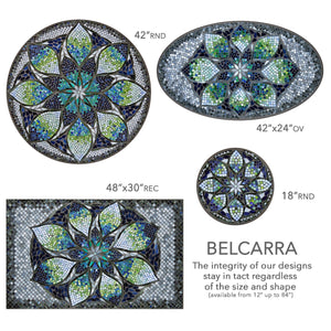 Belcarra Mosaic Table Tops-Iron Accents