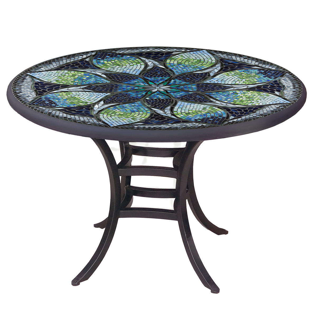 Belcarra Mosaic Patio Table-Iron Accents
