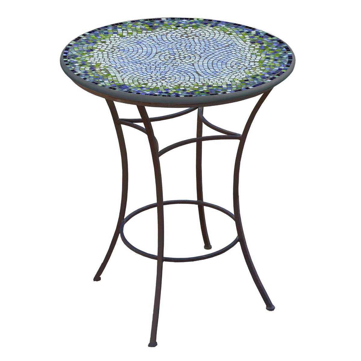 Belize Mosaic High Dining Table-Iron Accents