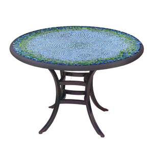 Belize Mosaic Patio Table-Iron Accents