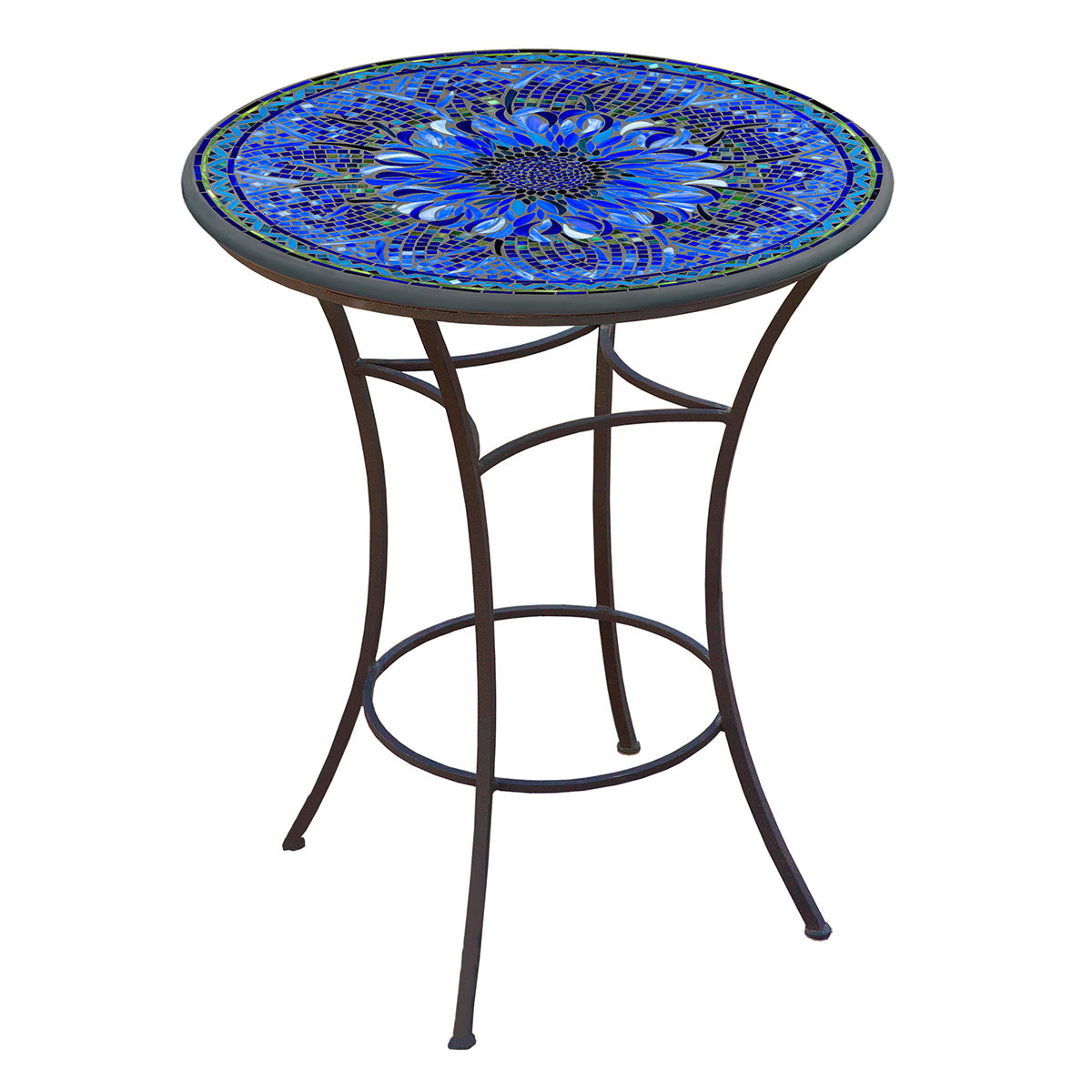 Bella Bloom Mosaic High Dining Table-Iron Accents