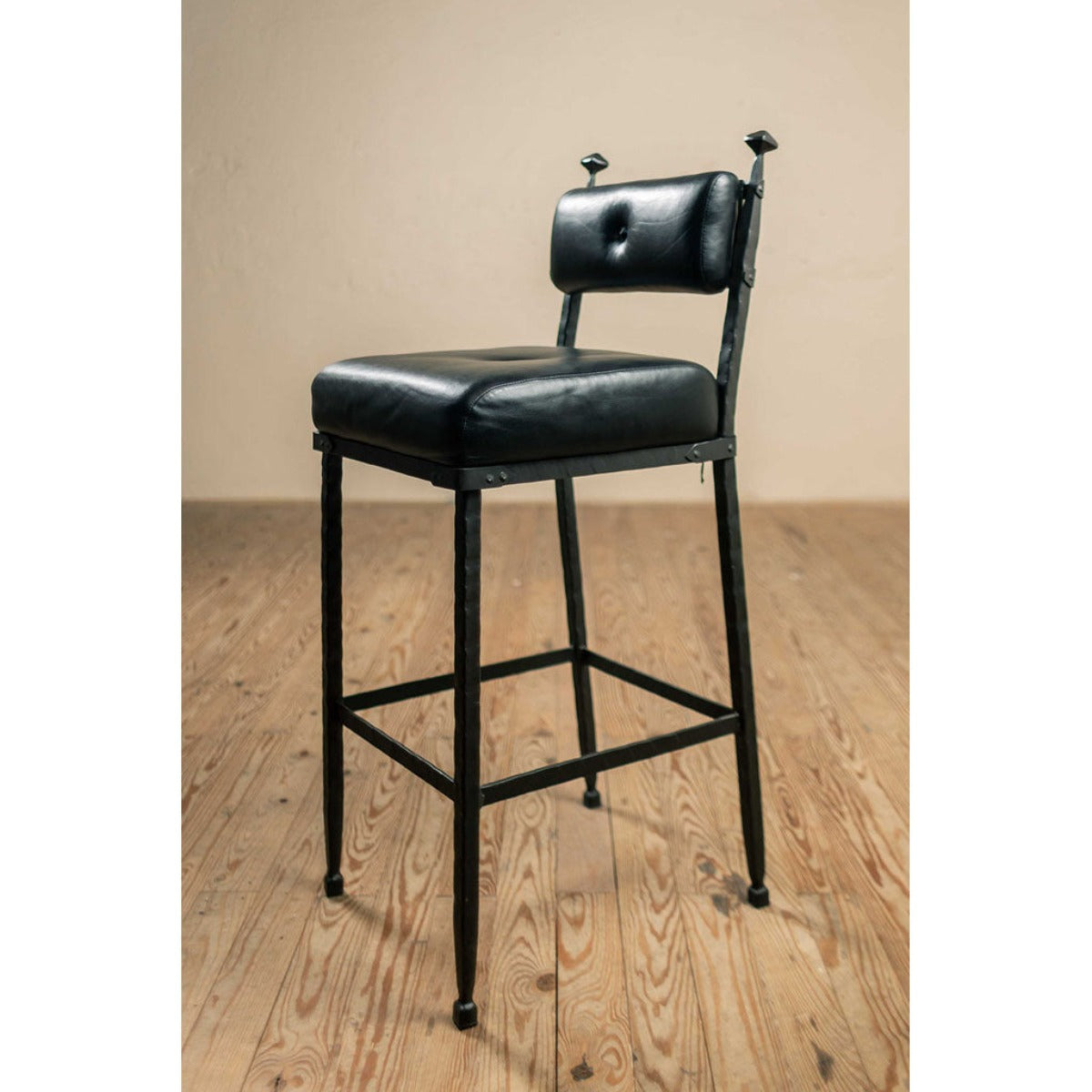 Hand Forged Iron Bar Stool - Forest Hill - Iron Accents