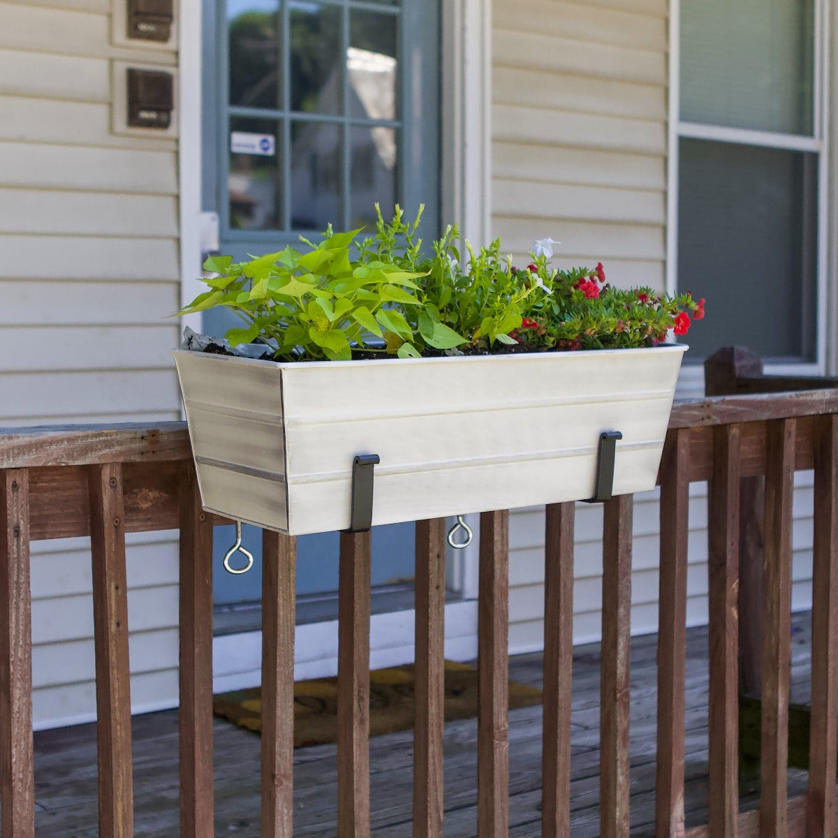 Clamp on Flower Boxes Iron Accents