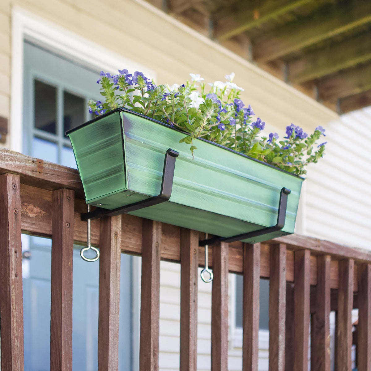 Clamp on Flower Boxes Iron Accents