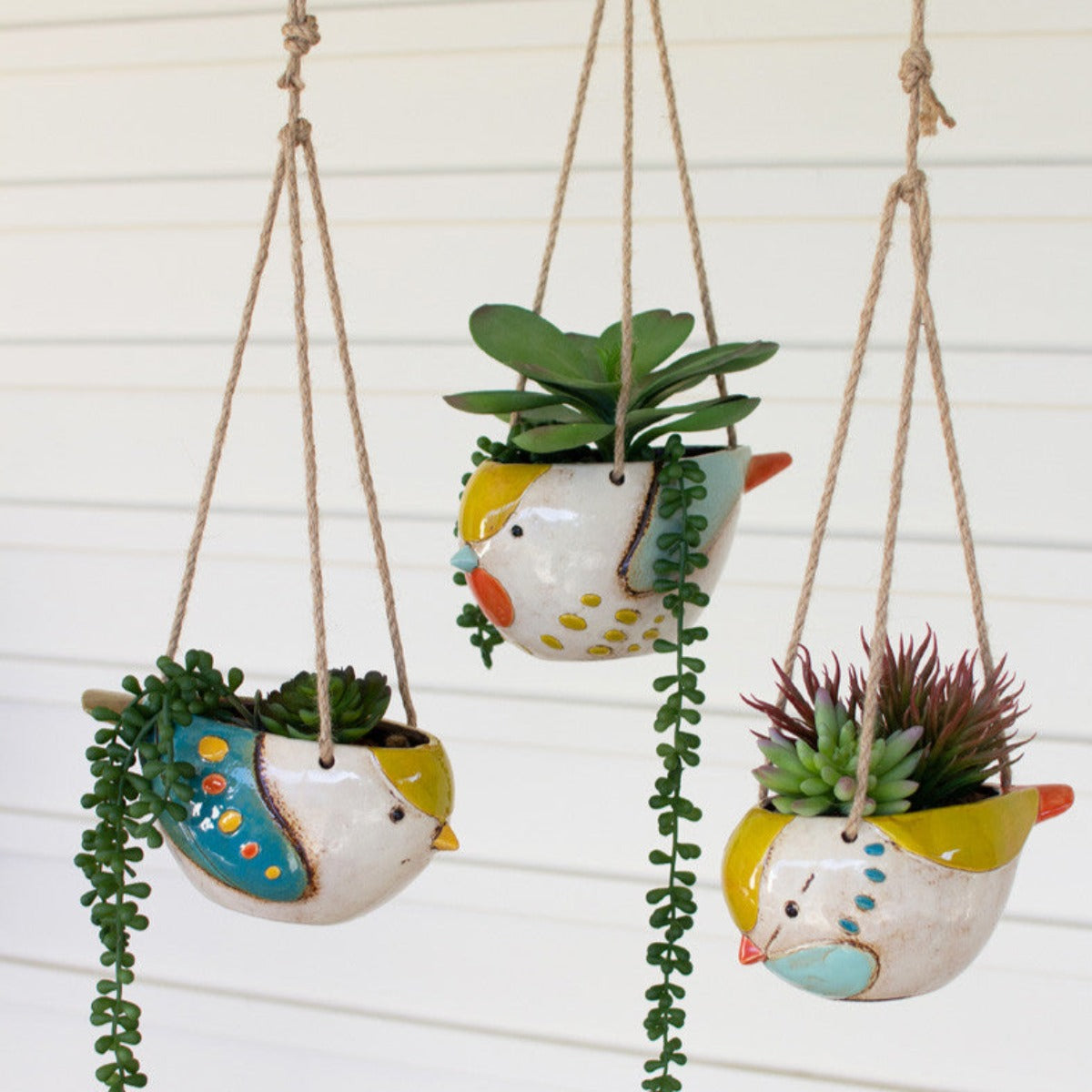 bird hanging planter Hanging Birds Planters