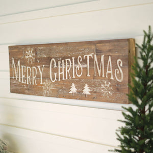 Merry Christmas Carved Sign